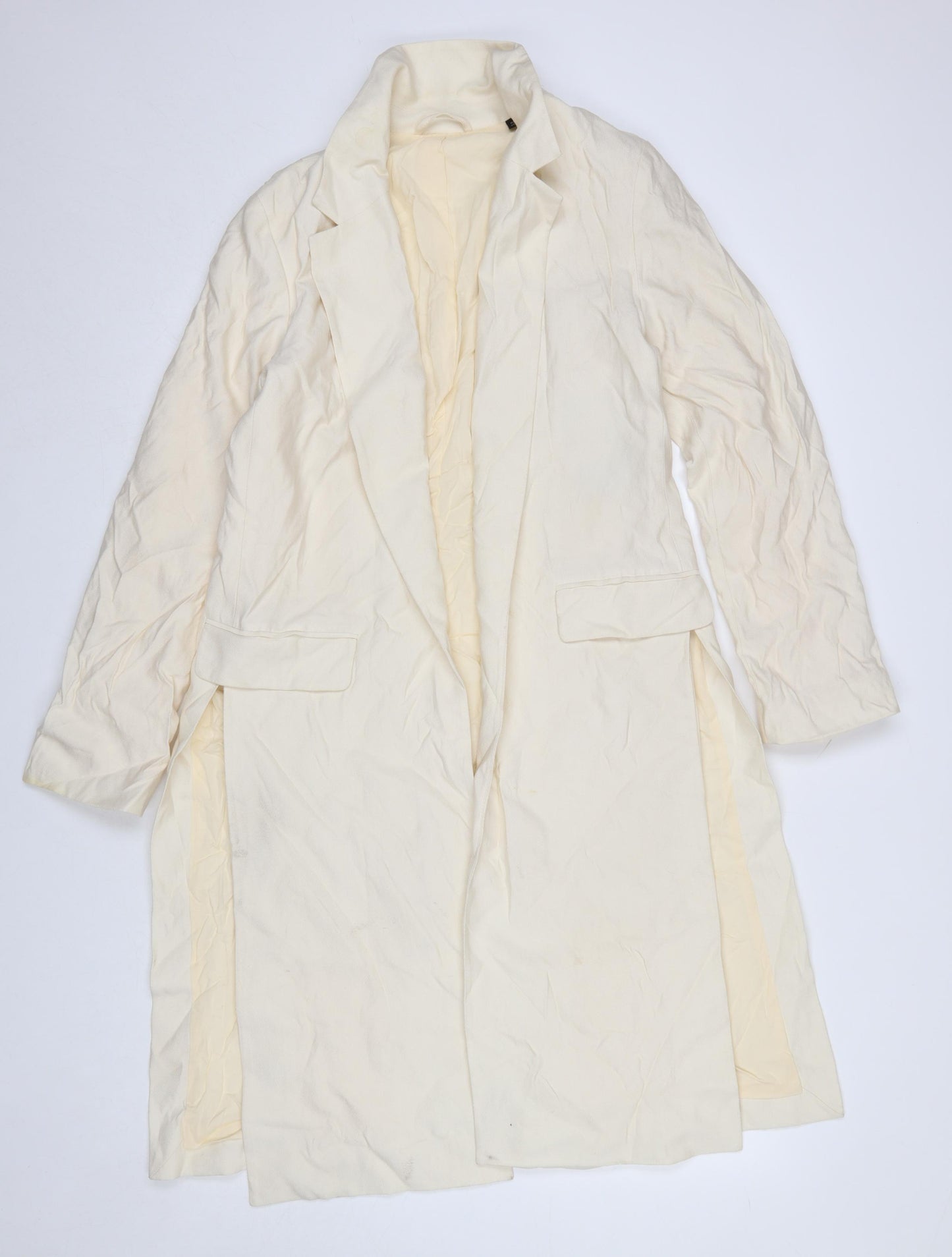 AllSaints Women's Ivory Longline Duster Blazer Jacket UK 8