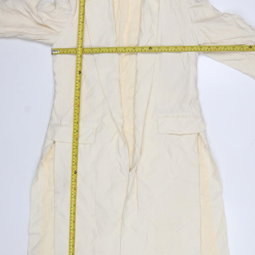 AllSaints Women's Ivory Longline Duster Blazer Jacket UK 8