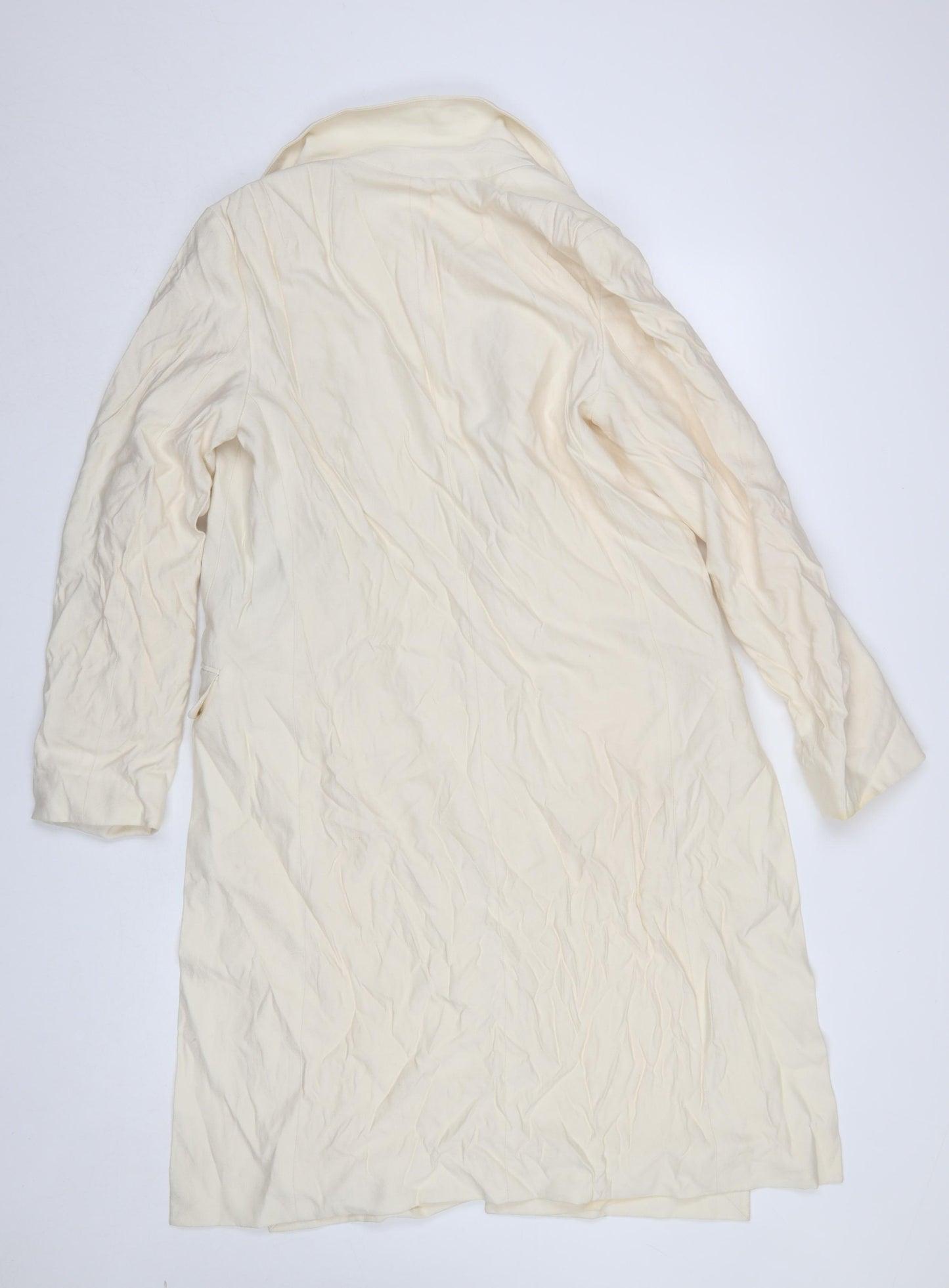 AllSaints Women's Ivory Longline Duster Blazer Jacket UK 8