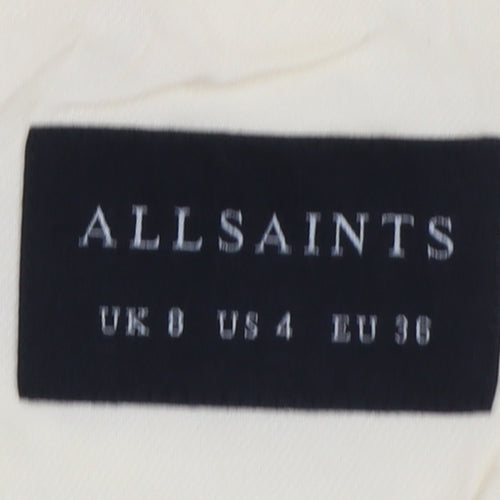 AllSaints Women's Ivory Longline Duster Blazer Jacket UK 8