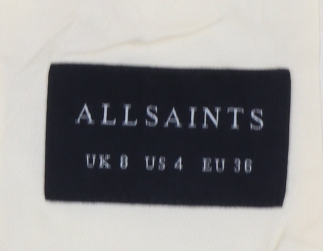 AllSaints Women's Ivory Longline Duster Blazer Jacket UK 8