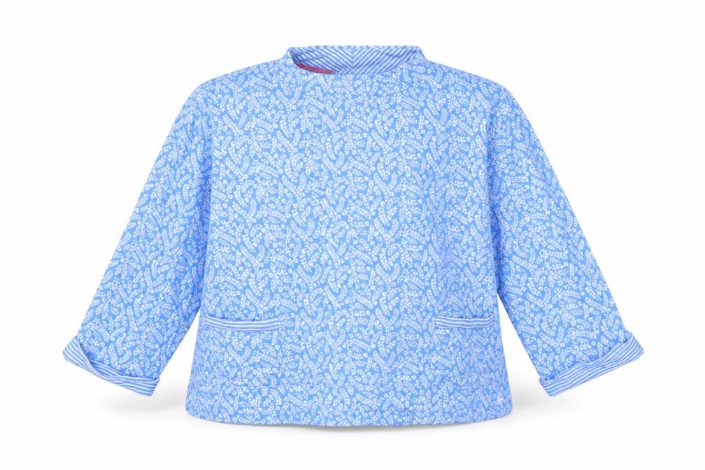 Country Rose Women Blue Paisley Pullover Sweatshirt XL Cotton Blend