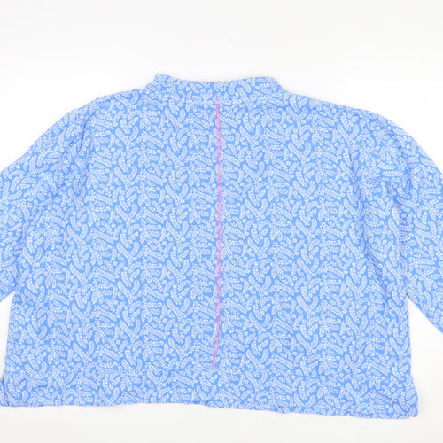 Country Rose Women Blue Paisley Pullover Sweatshirt XL Cotton Blend