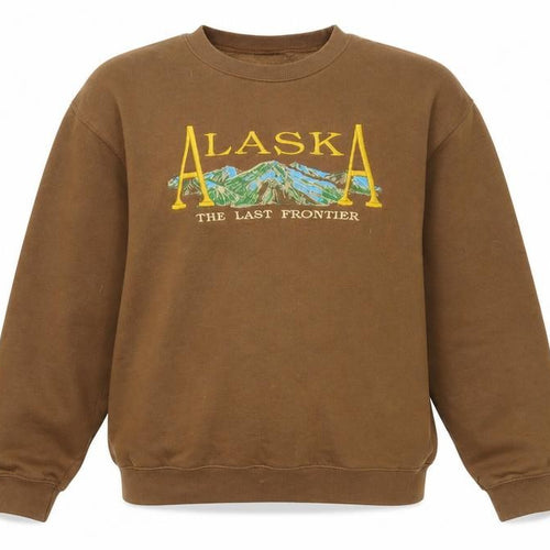Minga London Women Brown Alaska Embroidered Pullover Sweatshirt UK 10