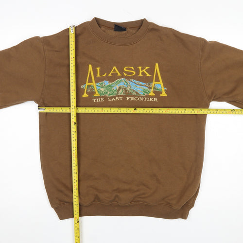 Minga London Women Brown Alaska Embroidered Pullover Sweatshirt UK 10