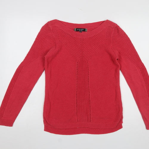 Principles by Ben de Lisi Women's Pink Size 12 Knit Boat Neck Jumper