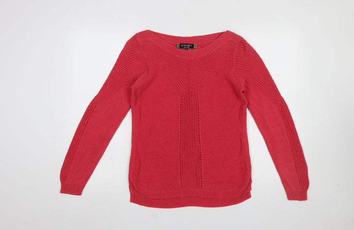 Principles by Ben de Lisi Women's Pink Size 12 Knit Boat Neck Jumper