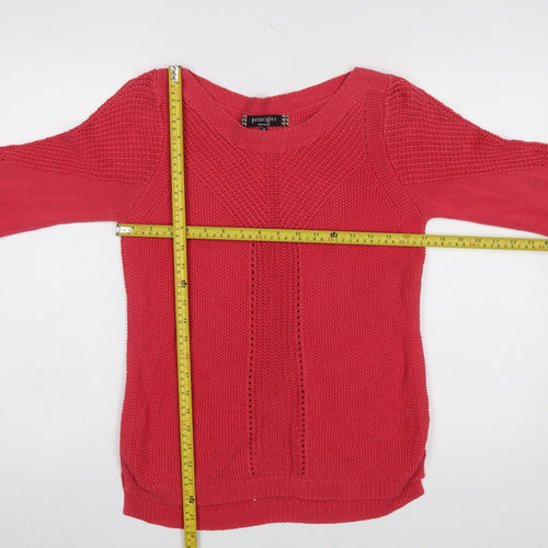 Principles by Ben de Lisi Women's Pink Size 12 Knit Boat Neck Jumper