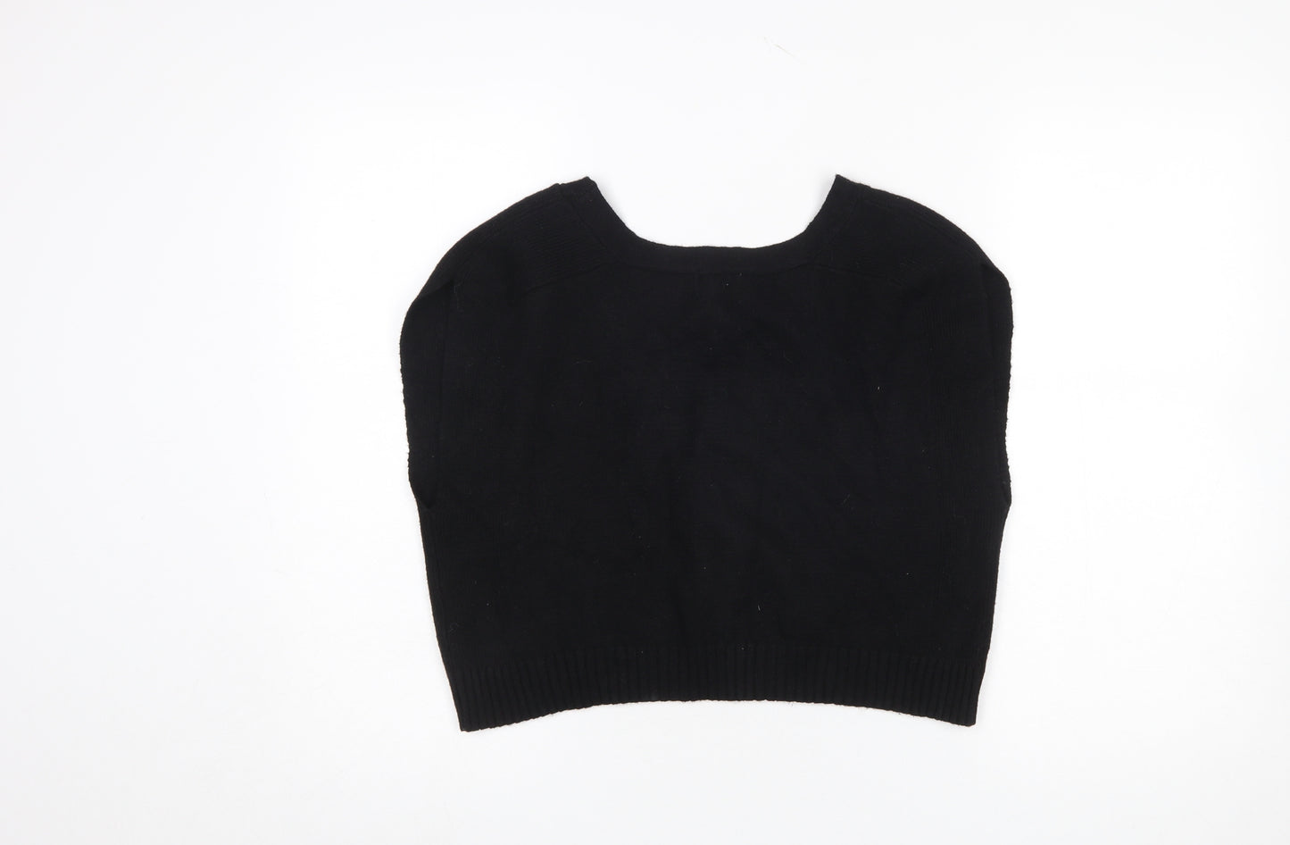 River Island Women's Black V-Neck Sleeveless Knit Vest Jumper Size 10