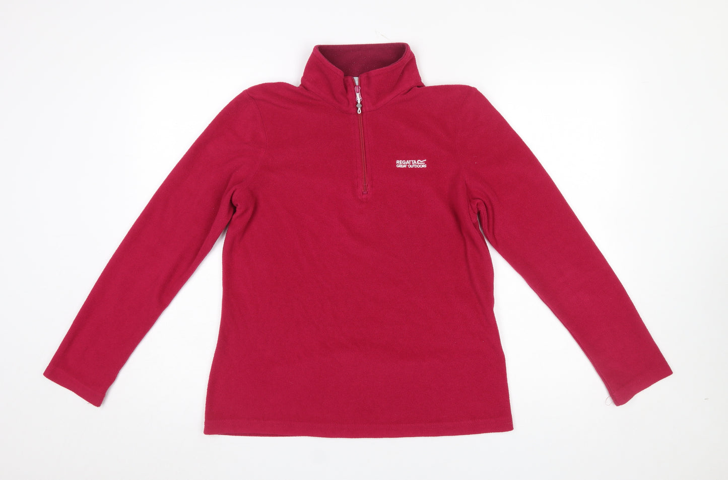 Regatta Women Red 1/2 Zip Fleece Sweatshirt UK 10