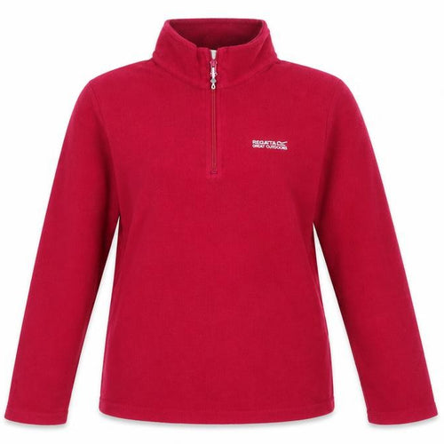 Regatta Women Red 1/2 Zip Fleece Sweatshirt UK 10