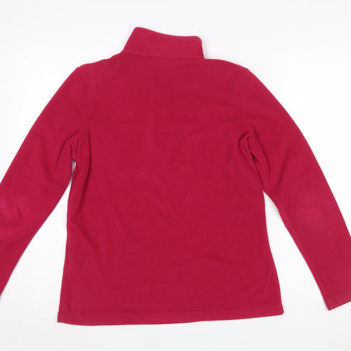 Regatta Women Red 1/2 Zip Fleece Sweatshirt UK 10