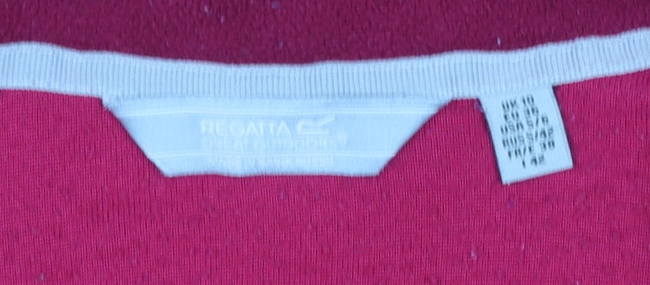 Regatta Women Red 1/2 Zip Fleece Sweatshirt UK 10