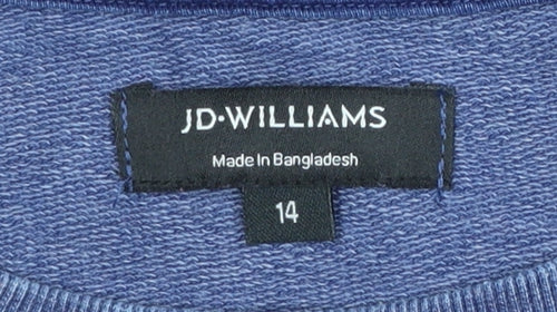 JD Williams Women's Blue Size 14 Long Sleeve Pullover Sweatshirt