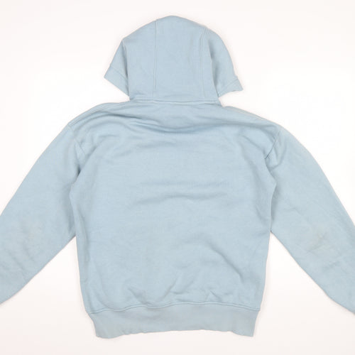 Zara Women Blue Pullover Hoodie Small Cotton Blend Casual
