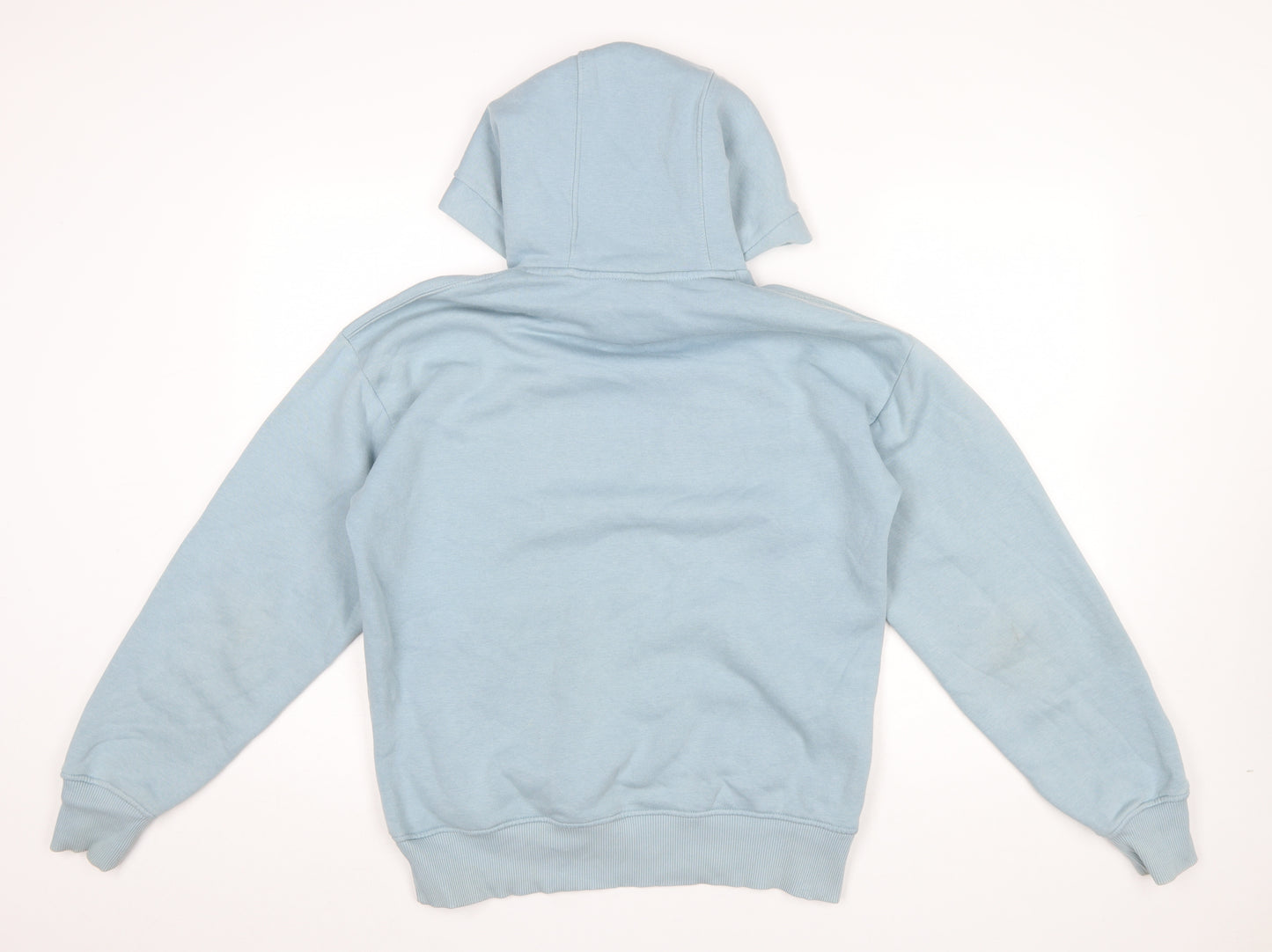 Zara Women Blue Pullover Hoodie Small Cotton Blend Casual