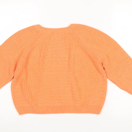 River Island Women’s Orange Chunky Knit Jumper Size 10
