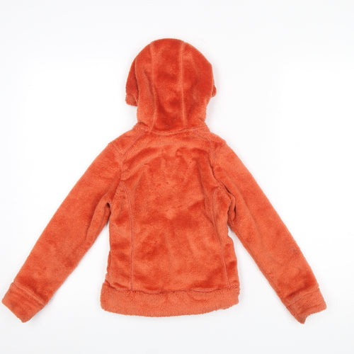 Quechua Girls Orange Fleece Hooded Full Zip Jacket 6 Years