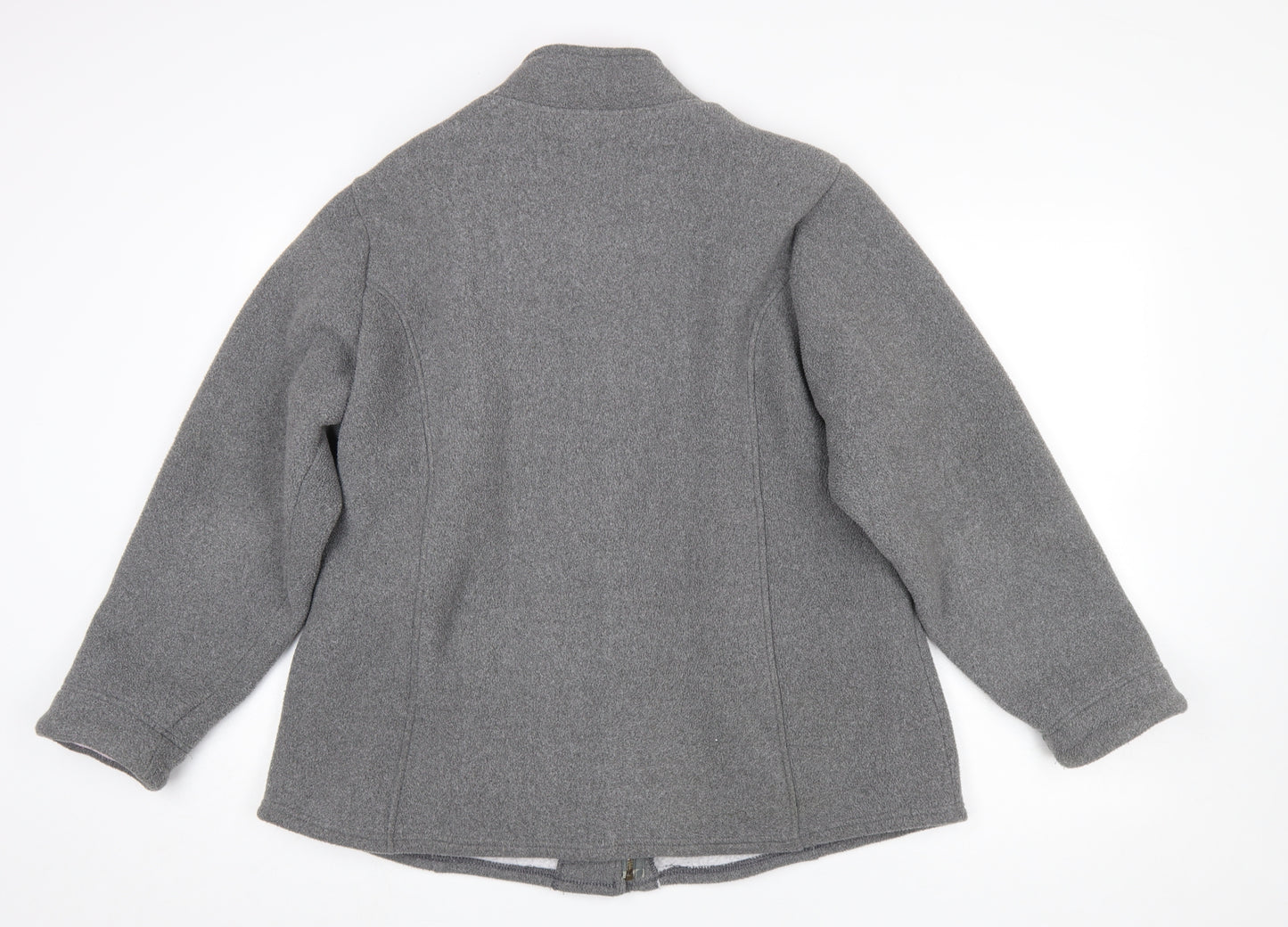 Marks and Spencer Women’s Grey Button Fleece Jacket UK 18