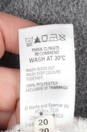 Marks and Spencer Women’s Grey Button Fleece Jacket UK 18