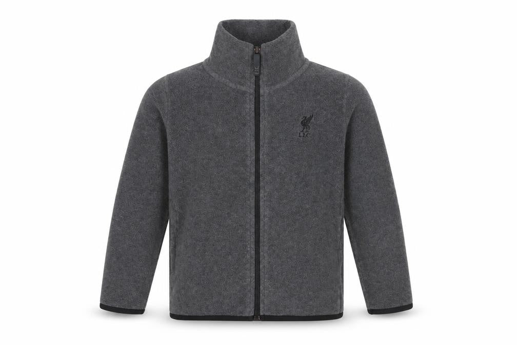 Front view of L.F.C. boys’ grey fleece full zip jacket 5-6 years