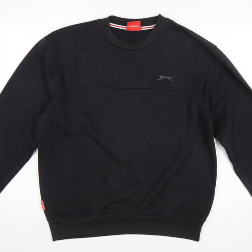 Slazenger Men's Black Crew Neck Pullover Sweatshirt M