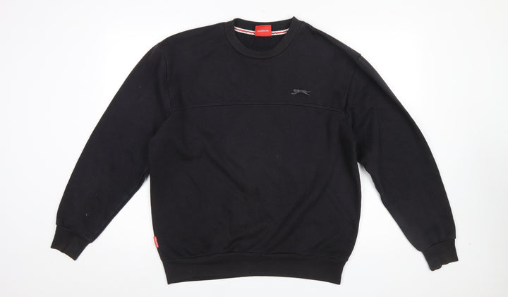 Slazenger Men's Black Crew Neck Pullover Sweatshirt M
