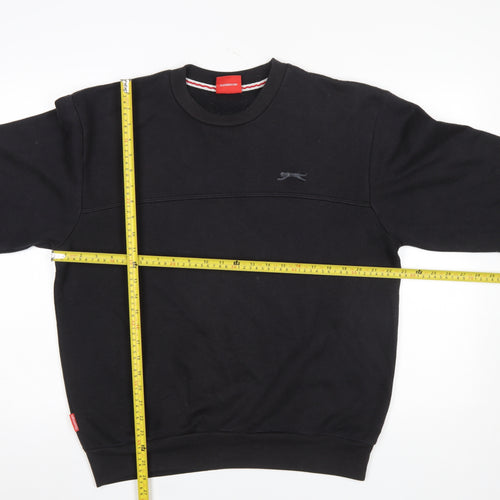 Slazenger Men's Black Crew Neck Pullover Sweatshirt M