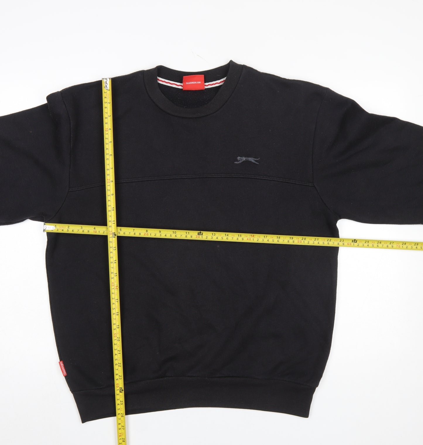 Slazenger Men's Black Crew Neck Pullover Sweatshirt M