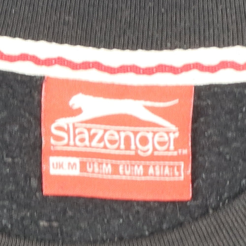 Slazenger Men's Black Crew Neck Pullover Sweatshirt M