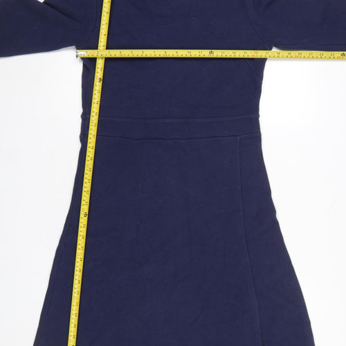 Braintree Women Navy Blue L Asymmetric Organic Cotton Dress