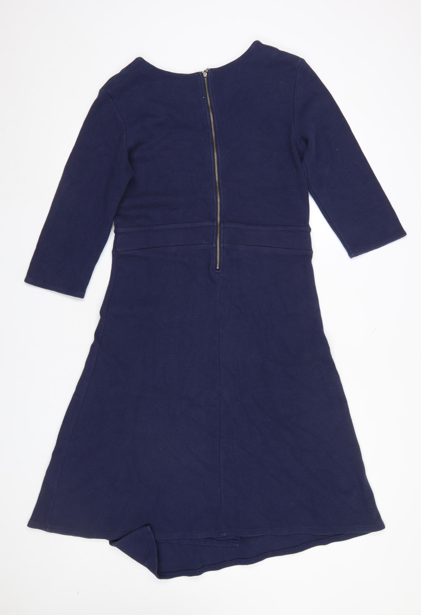 Braintree Women Navy Blue L Asymmetric Organic Cotton Dress