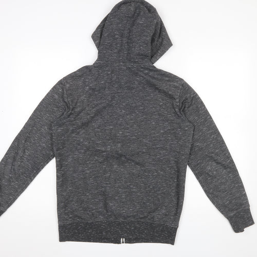 Bershka Womens Grey Full Zip Hoodie XS Cotton Blend Casual
