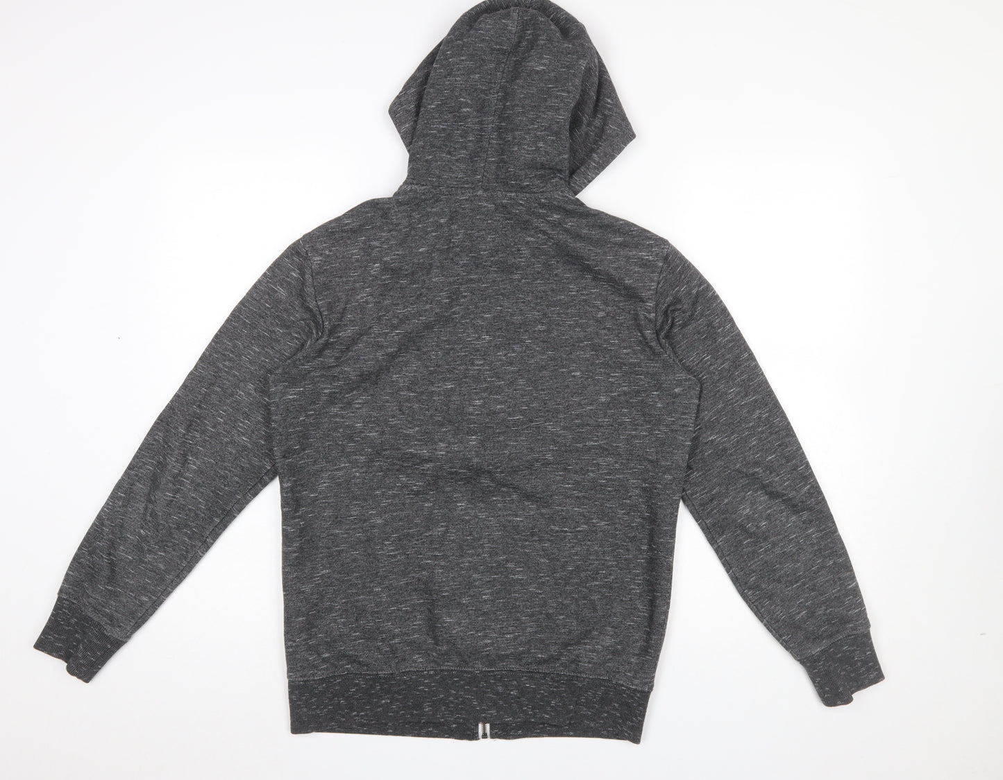 Bershka Womens Grey Full Zip Hoodie XS Cotton Blend Casual