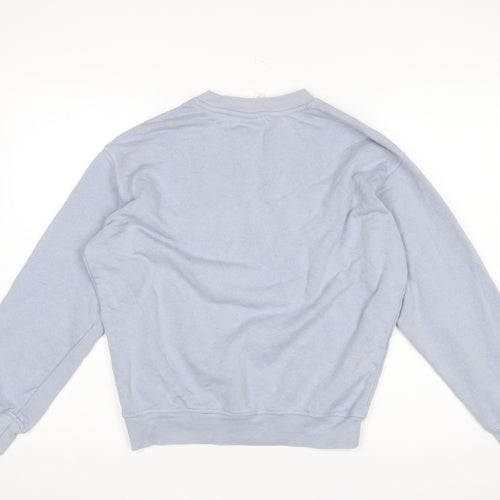 H&M Women Blue Aspen Ski Pullover Sweatshirt XS Cotton Blend