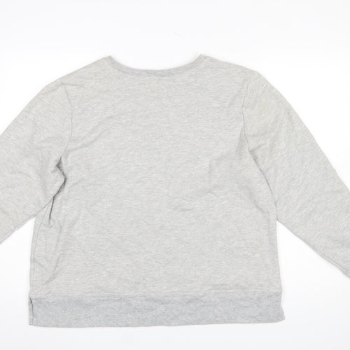 GAP Womens Grey Logo Pullover Sweatshirt Size XL Cotton Blend