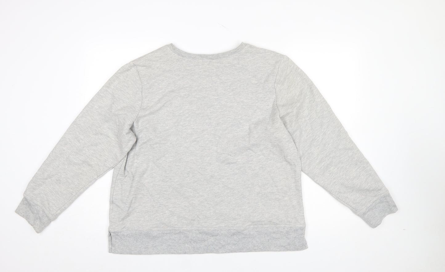 GAP Womens Grey Logo Pullover Sweatshirt Size XL Cotton Blend