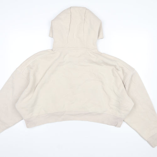 TALA Women Beige 1/2 Zip Hoodie Medium Organic Cotton Blend