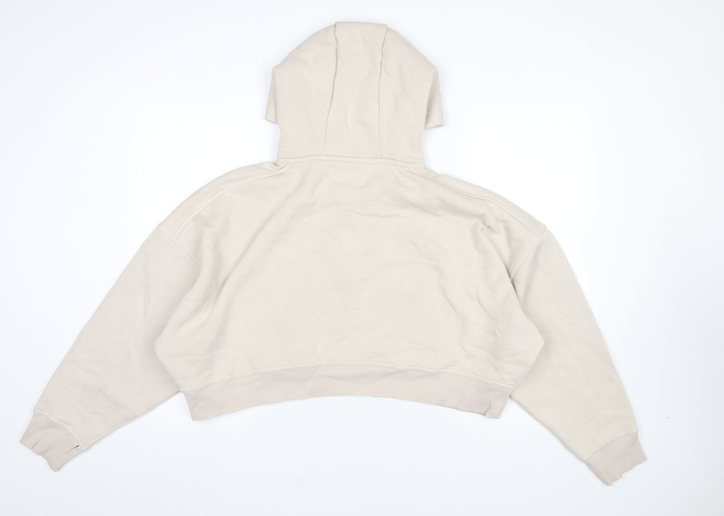 TALA Women Beige 1/2 Zip Hoodie Medium Organic Cotton Blend