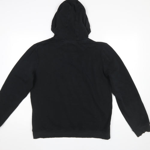 Brave Soul Men’s Black Pullover Hoodie Size L Long Sleeve Cotton Blend