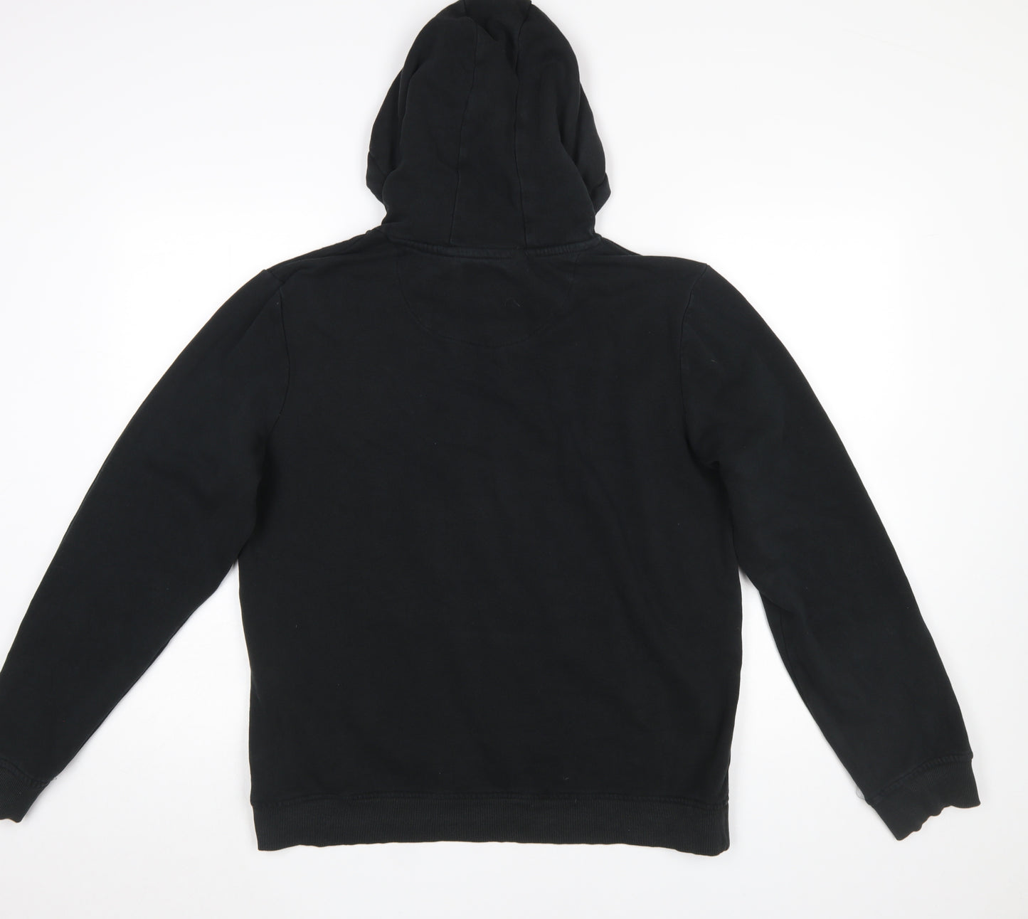 Brave Soul Men’s Black Pullover Hoodie Size L Long Sleeve Cotton Blend
