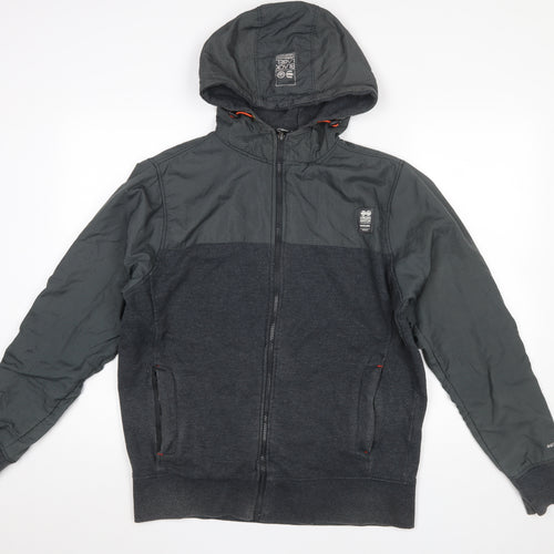 Crosshatch Men's Grey Hooded Full Zip Jacket Size M Casual Wear