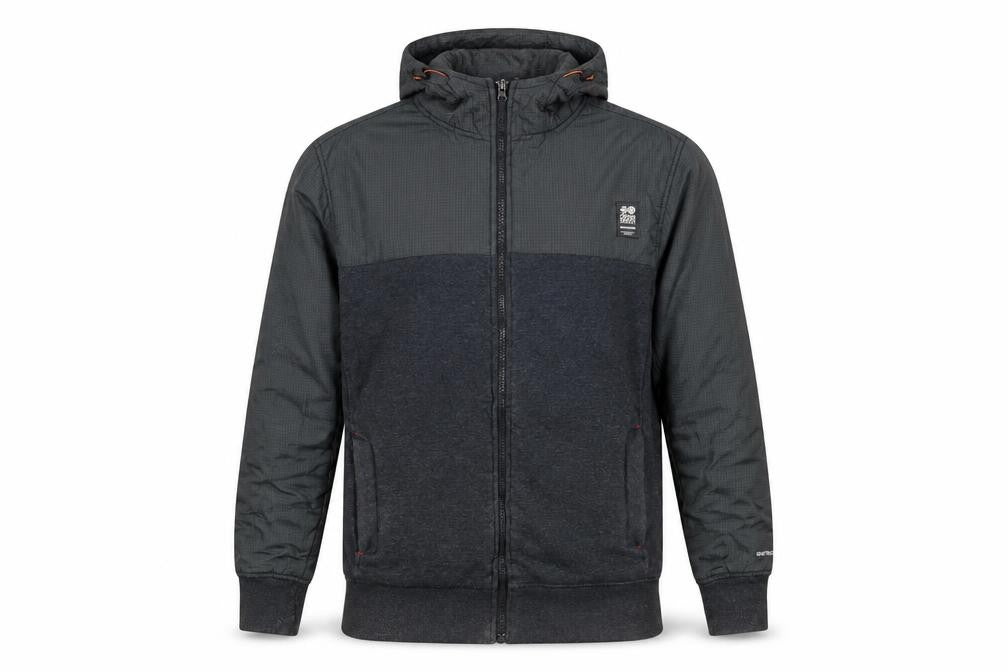 Crosshatch Men's Grey Hooded Full Zip Jacket Size M Casual Wear