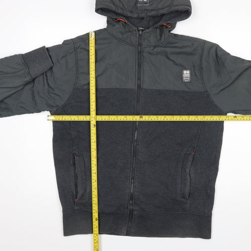 Crosshatch Men's Grey Hooded Full Zip Jacket Size M Casual Wear