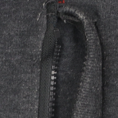 Crosshatch Men's Grey Hooded Full Zip Jacket Size M Casual Wear