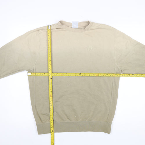 Nike Men's Beige Small Crew Neck Pullover Sweatshirt