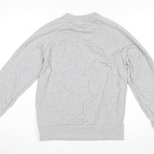 Criminal Mens Grey Crew Neck Sweatshirt M Regular Fit Cotton Blend