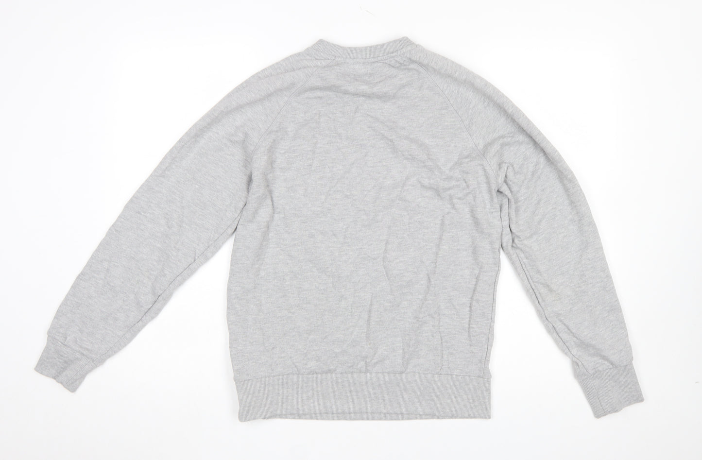 Criminal Mens Grey Crew Neck Sweatshirt M Regular Fit Cotton Blend