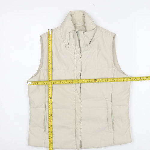 Moto Jeanswear Women's Beige Puffer Gilet Waistcoat Size 10