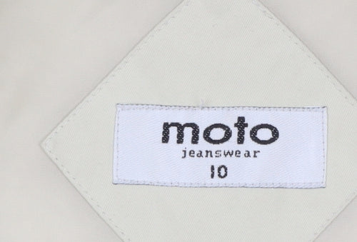 Moto Jeanswear Women's Beige Puffer Gilet Waistcoat Size 10